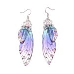 Women's Colorful Butterfly Wing Earrings