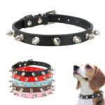 1 Row Cute Rivets Studded Dog Collar Puppy Cat