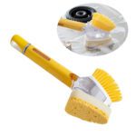 Kitchen Multi Functional Press Pot Brush Long Handle