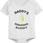 Daddy's Drinking Buddy Cute Baby Bodysuit -