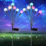 2Pcs Solar Swaying Light Waterproof 7 Colors Variable Decorative Lamp