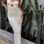 Sexy Beach Knitted Sheath Long Dress