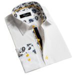 Mens Slim Fit Designer Dress Shirt - tailored Cotton Shirts for Work