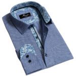 Mens Slim Fit Designer Dress Shirt - tailored Cotton Shirts for Work