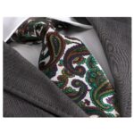 Amedeo Exclusive Men's Fashion Multicolor Flowers Silk Neck Tie With