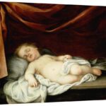 Global Gallery GCS-282581-22-142 22 in. The Christ Child Asleep Art Pr