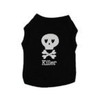 Black Cool KILLER Print Pet Cat dog Vest Shirt