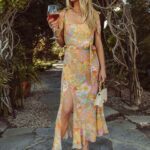 Boho Holiday Slit Midi Dress