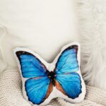 Morpho Butterfly Pillow, College Student Gift