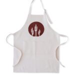 Dark Clay Saguaro Circle Apron, College Student Gift