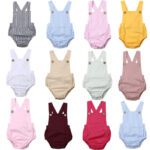 0-3Y Newborn Kids Bodysuit Baby Boy Girl Clothes Jumpsuit Sunsuit Outfits Soild Children's Clothes Baby Summer Clothing