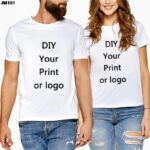 Customized Printed Leisure T Shirt Harajuku Women Tee DIY Your Like Photo Or Logo White T-shirt Fashion Custom Men's Tops Tshirt