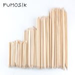 4 different sizes Orange Wood Sticks for Cuticle Pusher Cuticle Remove Tool forks for nails Manicures Tools 10/30/50/100Pcs/Set