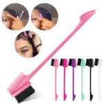 Three-headed Eyebrow Brush Shredded Hair Brush Comb Hair Dye Brushes Hair Care Hair Edge Control Hairdressing Gel Brush Styling