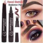 5Colors Long Lasting Brown Liquid Eyebrow Pen Waterproof 4 Fork Tip Eyebrow Tattoo Pencil Women Eye Cosmetic Beauty Makeup