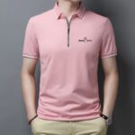 Golf Polo Shirts For Men Summer New Short Sleeve Zipper Lapel Tops Casual Slim Trend Good Quality Tees 2021 Hommes Clothing