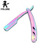 Fnlune Men's Straight Hairdresser Razor Hair Removal Shaving Armpit Hair Pubic Hair Folding Razor Hair Removal Tool And 1blade