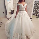 ZJ9183 2022 Off Shoulder Embroidery Charming  Sweetheart White Wedding Dress Custom Made Size Ball Gown Wedding Dresse