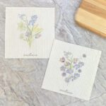 Wildflower, Purple Spring Bouquet 2pk - Swedish Dish Cloth