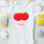 I love You From My Head To My Tomatoes Cotton Baby Bodysuit