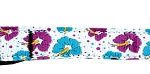 Mirage Pet 125-186 5804 Blue & Purple Hibiscus Flower Nylon Dog Leash&