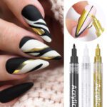 1 Pc Nail Art Graffiti Pen Black Color UV Gel Polish Design Dot Painting Detailing Pen Brushes DIY Nail Art Adorn Tools