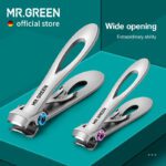 MR.GREEN Nail Clippers Stainless Steel Two Sizes Are Available Manicure Fingernail Cutter Thick Hard Toenail Scissors tools