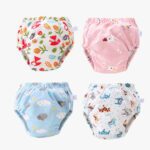 Baby Infant Toddler Waterproof Training Pants Cotton Changing Nappy Cloth Diaper Panties Reusable Washable 6 Layers Crotch