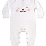 Happy Bear - Footed Onesie - 100% Organic