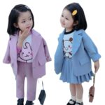 Baby Girl Suit Set Sweet Princess Clothing For Girls Outerwear + Pants 2Pcs Girls Clothes Toddler Party Costumes For Children