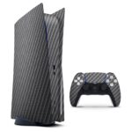 Textured Black Carbon Fiber - Full Body Skin Decal Wrap Kit for Sony