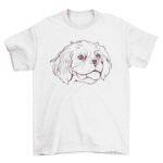 Line stroke Cavalier King Charles Spaniel Dog Breed T-shirt