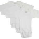 Bambini Long Sleeve White Onezie 3 Pack