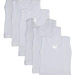 Bambini White Tank Top 6 Pack