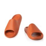 Platform Pillow Slides for Women - Orange Chunky Shower Slippers