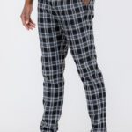 Plaid Slim Fit Trouser Pants