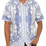 Mens Paisley Print Button Down Shirt