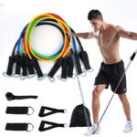 11Pcs Fitness Equipment Resistance Band Set