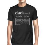 Dad Noun Mens Black Cotton T-Shirt Cute Fathers