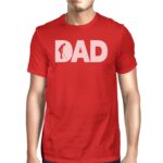 Dad Golf Mens Red Cotton Graphic Tee Unique Design