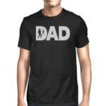 Dad Fish Mens Black Round Neck Tee Funny Graphic