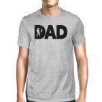 Dad Fish Mens Gray Tee Shirt Funny Design Top For