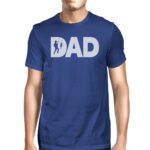 Dad Fish Mens Blue Summer Cotton Tee Funny Fishing