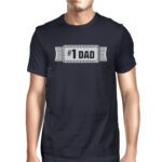 #1 Dad Mens Navy Vintage Style Graphic T-Shirt