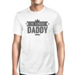 I'm A Proud Daddy Mens White Vintage Design