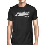 Baseball Dad Mens Black Cotton T-Shirt Funny Gifts