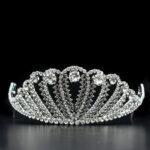 LO2114 - Imitation Rhodium Brass Tiaras & Hair Clip with Top Grade