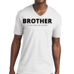 Mens V-neck Graphic Tee T-shirt Say It Soul, Brother (in Every Sense