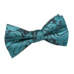 Paisley Pre-Tied Bow Tie - Boys - Teal