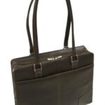 Piel 2770-CHC Chocolate Hardside Shoulder Tote